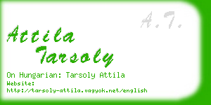 attila tarsoly business card